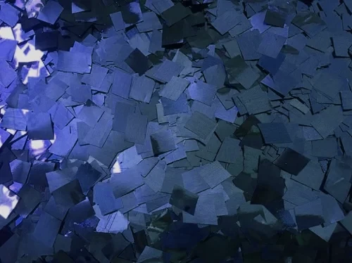 Конфетті маленький квадрат 3х3 мм Синій металік (50 гр)