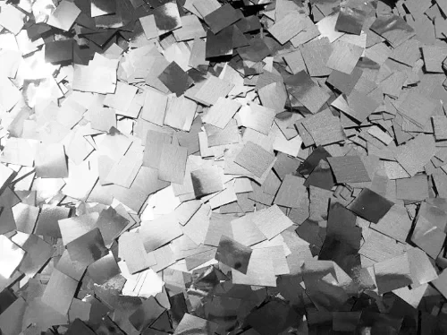 Конфетті маленький квадрат 3х3 мм Срібло металік (50 гр)