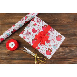 Папір пакувальний Ведмедик Лав (0,84*0,59м) 255-3146