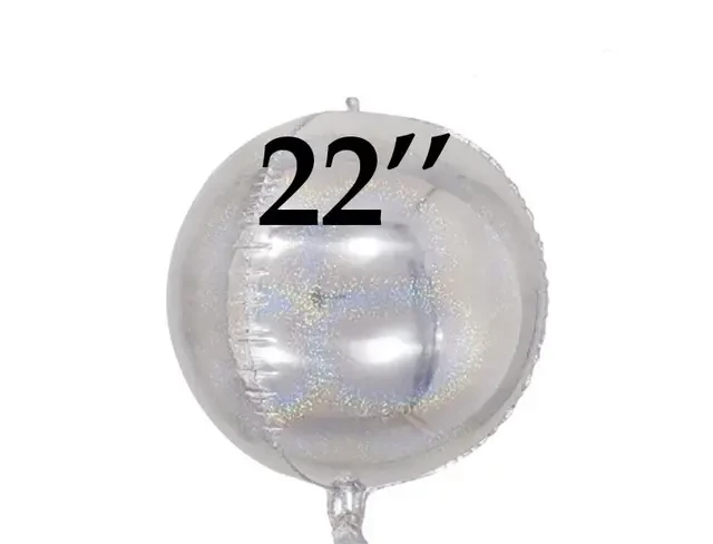 Фольга 3D сфера Срібло голографик квадрати (22