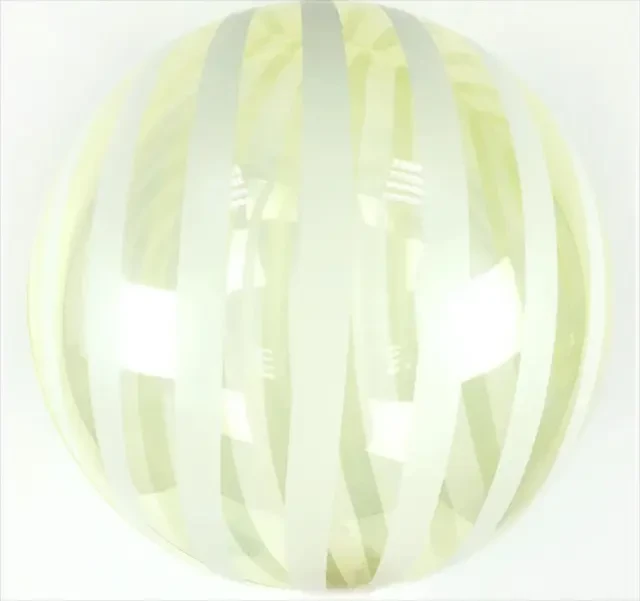 Фольга 3D сфера Bubble кристал жовтий Біла смужка (18