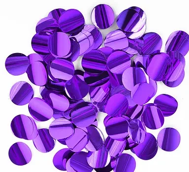 Конфетті коло 50 грамм Фіолетовий металік 12 мм