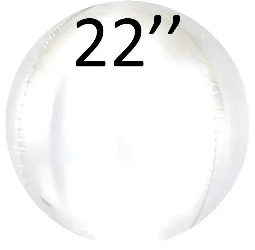 Фольга 3D сфера білий глянцевий (22