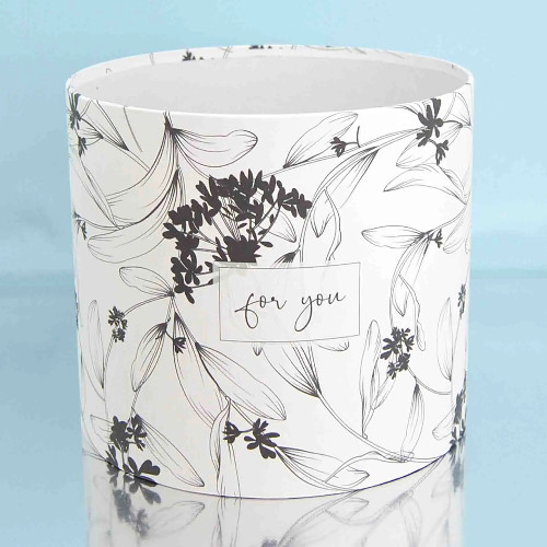 Капелюшна коробка чорно-біла 