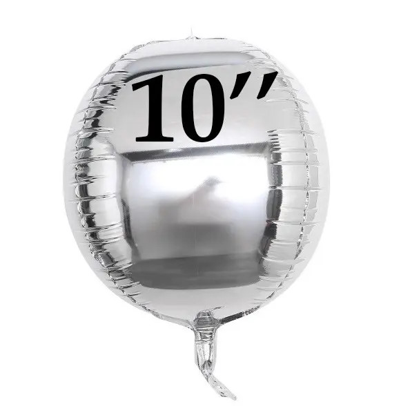 Фольга 3D сфера Металік срібло (10