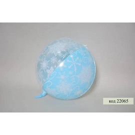 Фольга 3D сфера Сніжинки (блакитні) Китай (22