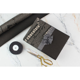 Папір пакувальний "Газета чорна+тонування чорним"