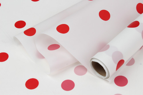 Папір-калька (Червоний горох) (0,6х8м)