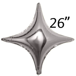 Фольга Зірка чотирикутна Срібло