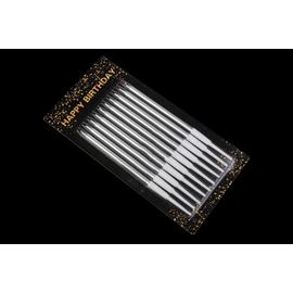 Свічки прямі Срібло (10 шт)