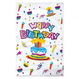 Перейти на страницу товара Пакет дитячий (маленький) Happy Birthday торт на білому 16*25 см (10шт/уп)