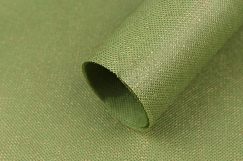 Папір флористичний на флізиліновій основі (#082 Зелена із золотом) (58х58см) (15л)