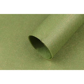 Папір флористичний на флізиліновій основі (#082 Зелена із золотом) (58х58см) (15л)