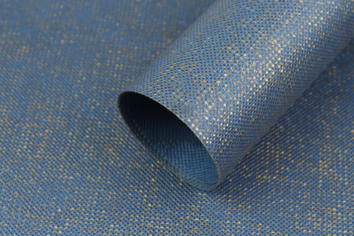 Папір флористичний на флізиліновій основі (#101 Блакитна із золотом) (58х58см) (15л)