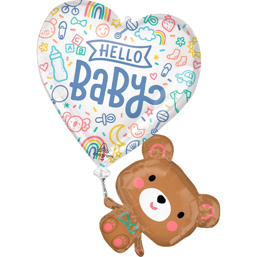 Фольга Ведмедик з кулькою hello baby Anagram