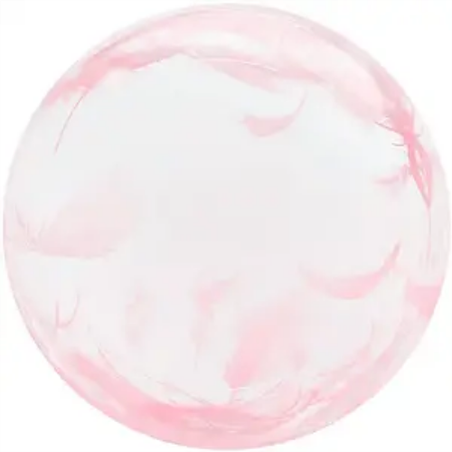 3D сфера Bubbles з пір'ям - рожеві (18