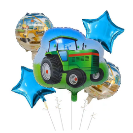 Набір кульок фольгованих Трактор 5 шт (Китай) (в інд. уп.)