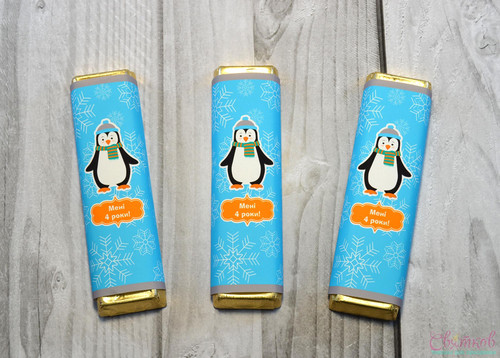 Обертки на шоколад Пингвинчики