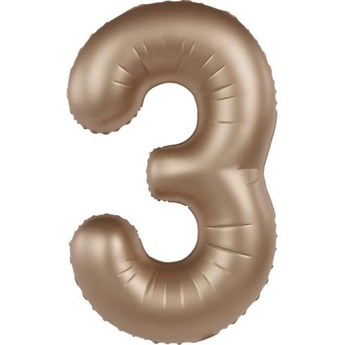 Фольга Бронзова Slim Matte Starlight Gold цифра 3 (Flexmetal) (в інд.уп)