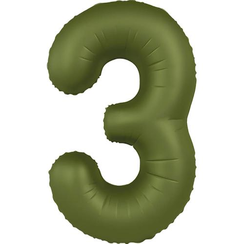 Фольга Оливкова Slim Matte Olive Green цифра 3 (Flexmetal) (в інд.уп)