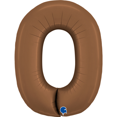 Фольгована цифра 0 Шоколадний 40