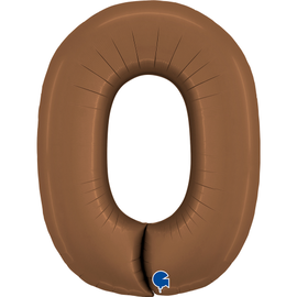 Фольгована цифра 0 Шоколадний 40