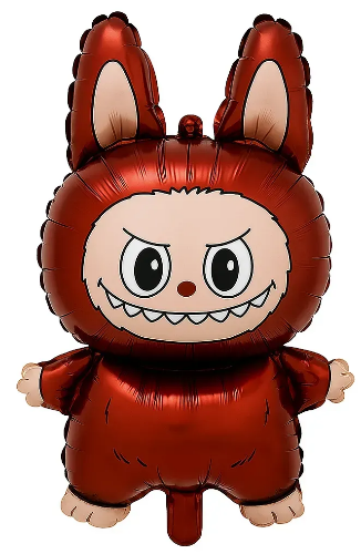 Фольгована фігура Арт-шоу Лабубу коричнева (повітря)