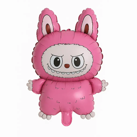 Фольгована фігура Арт-шоу Лабубу рожева (повітря)