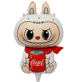 Фольгована фігура Арт-шоу Лабубу біла кока-кола