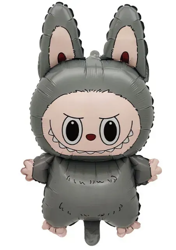 Фольгована фігура Арт-шоу Лабубу сіра (повітря)