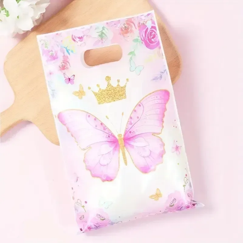 Кликните для увеличения изображения Пакет дитячий (маленький) Метелик рожевий 16*25 см (10шт/уп)