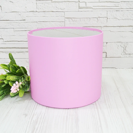 Капелюшна коробка вологостійка Темно-рожева (Маленька D16)
