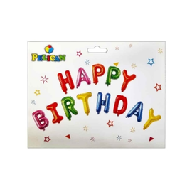 Фольгована фігура літери пастель різнокольорові 