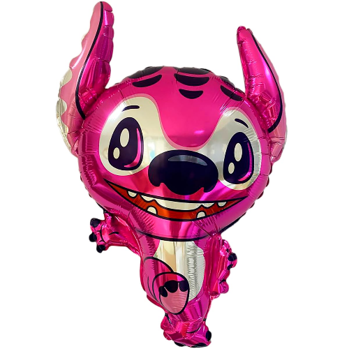 Фольгована фігура велика Стич фуксія (в інд. уп.) Grabo