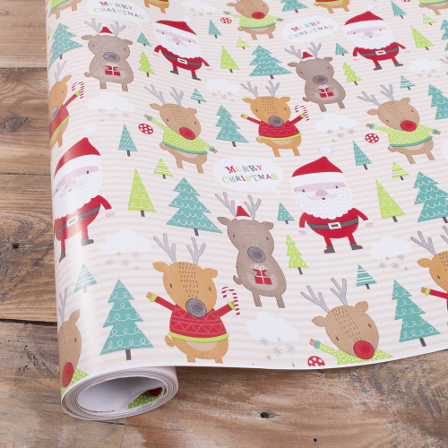 Папір подарунковий новорічний 