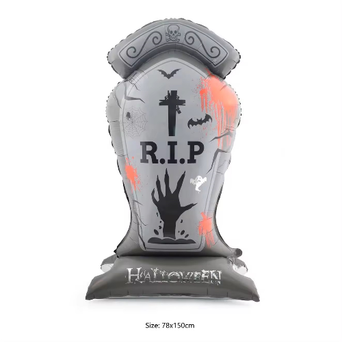 Фольгована фігура Труна сіра RIP (Китай) (в інд. уп.)