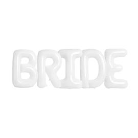 Фольгована фігура Букви BRIDE білі плівка 40