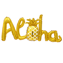 Фольгована фігура Букви золоті Aloha (в Індив. уп.) (Китай)