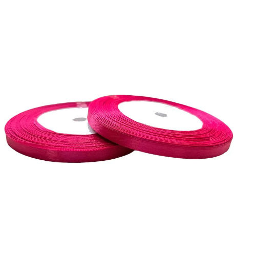 Атласна стрічка 0,6 см (Яскраво-рожева)
