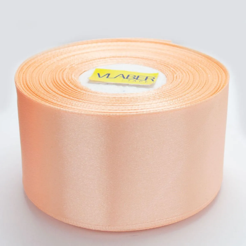 Атласна стрічка 5 см (Світло-помаранчева)