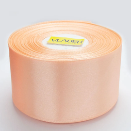 Атласна стрічка 5 см (Світло-помаранчева)