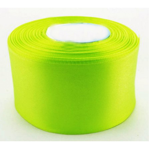 Атласна стрічка 5 см (Неон салатова)