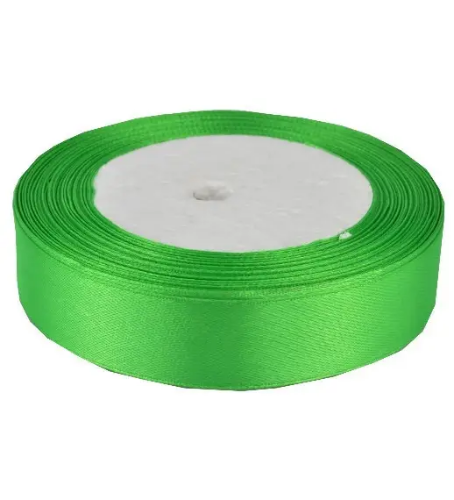 Атласна стрічка 2,5 см (Світло-зелена)