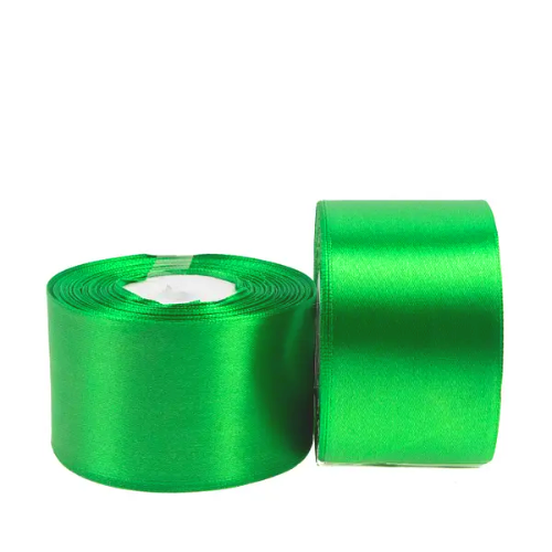 Атласна стрічка 5 см (Світло-зелена)