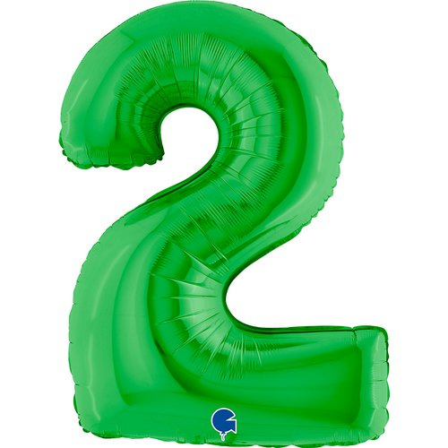 Фольгована цифра 2 Зелена 40