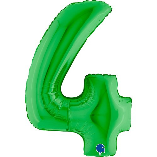 Фольгована цифра 4 Зелена 40