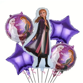 Набір кульок фольгованих Анна крижане серце 5шт (Китай) (в інд. уп.)