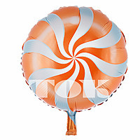 Фольгированый шар Карамелька оранжевая