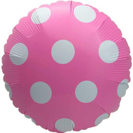 Фольгированый шар Розовый горошек