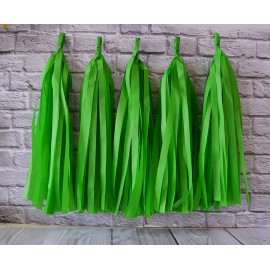 Набор заготовок на гирлянду тассел 5 шт зелёные